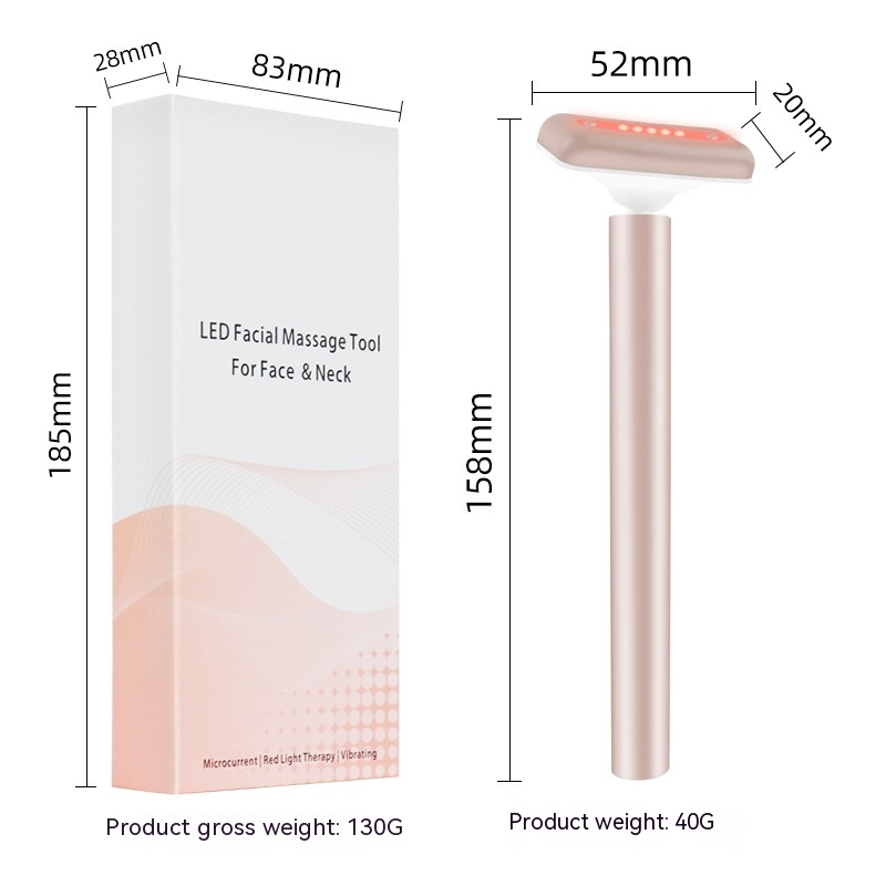 Lumiora™ 4-in-1 Radiant Renewal Facial Wand (Red Light & Microcurrent Therapy)