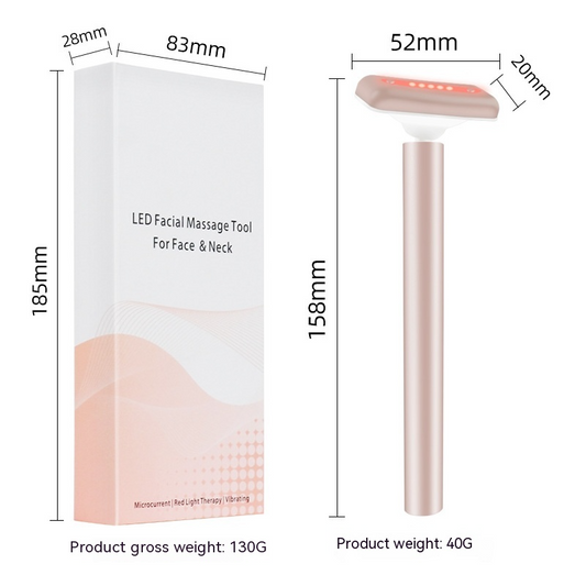 Lumiora™ 4-in-1 Radiant Renewal Facial Wand (Red Light & Microcurrent Therapy)