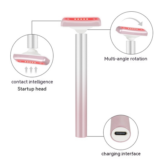 Lumiora™ 4-in-1 Radiant Renewal Facial Wand (Red Light & Microcurrent Therapy)